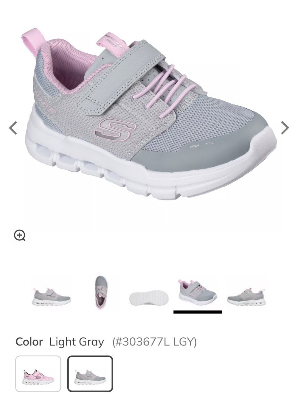 Skechers Girls' Glide-Step Flow Sneakers Sz 3.5